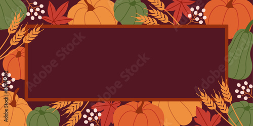 Cozy Autumn Frame: Perfect for Thanksgiving and Fall Events