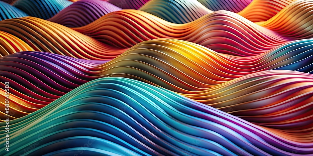 Naklejka premium Macro shot of abstract wavy patterns backgrounds , abstract, macro, shot, wavy, patterns, backgrounds, design, texture