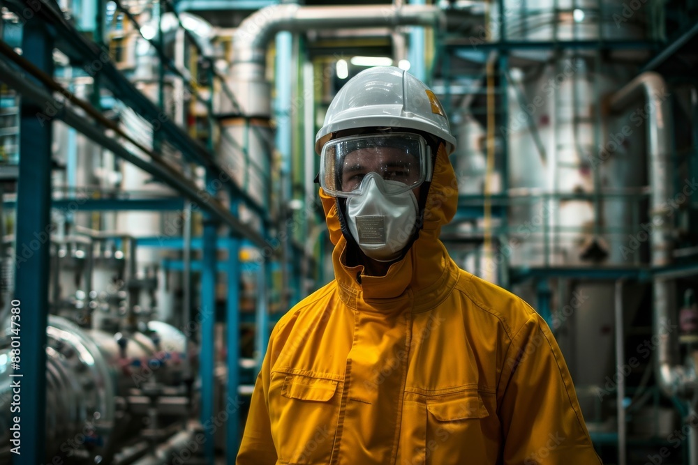 Industrial Worker in Protective Gear Industrial Worker in Protective Gear