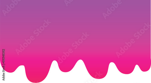Pink and purple gradient paint is flowing down on a white background