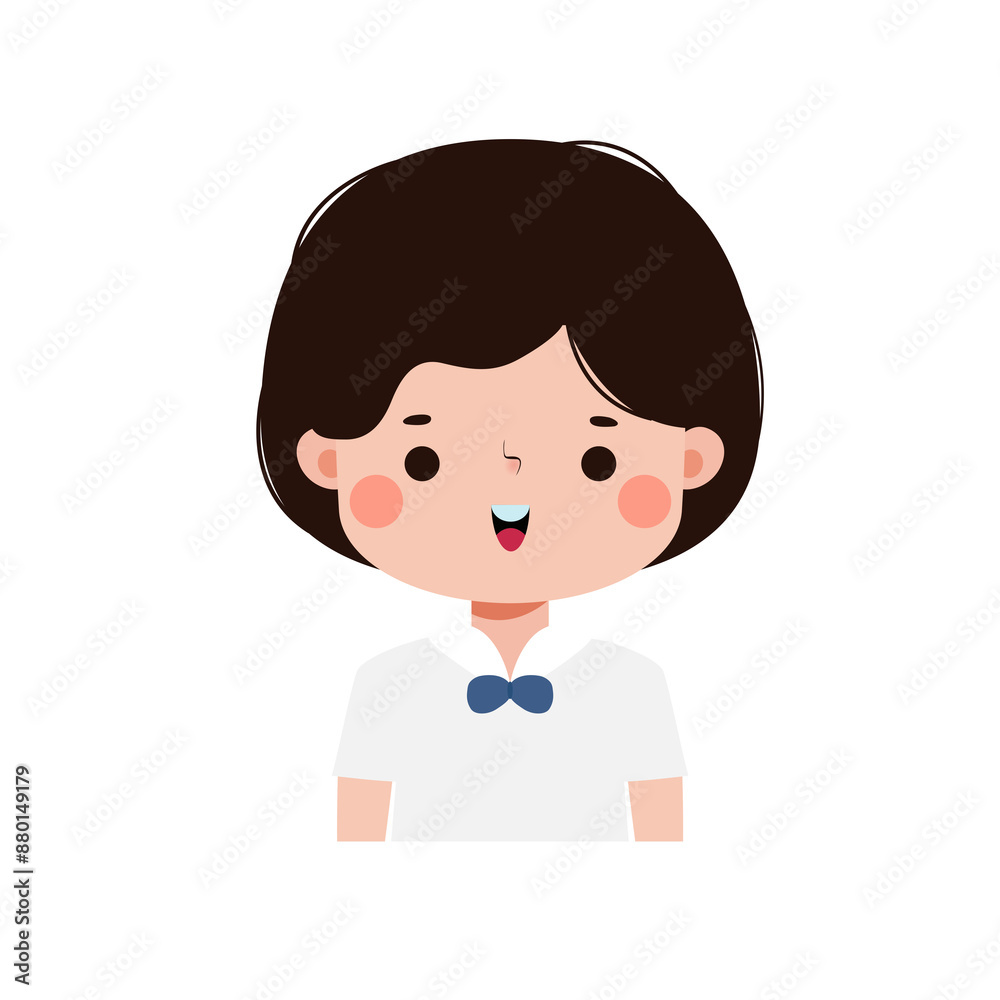 cute cartoon thai student character, back to school, Illustration flat style Png cute cartoon thai student character, back to school, Illustration flat style Png