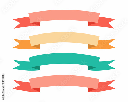 A Collection of Four Colorful Blank Ribbons and Banners in Various Shapes and Styles Free Download A Collection of Four Colorful Blank Ribbons and Banners in Various Shapes and Styles - GFXLoad