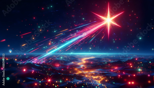 fireworks in the night sky