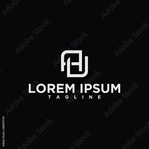 au or ua monogram logo design