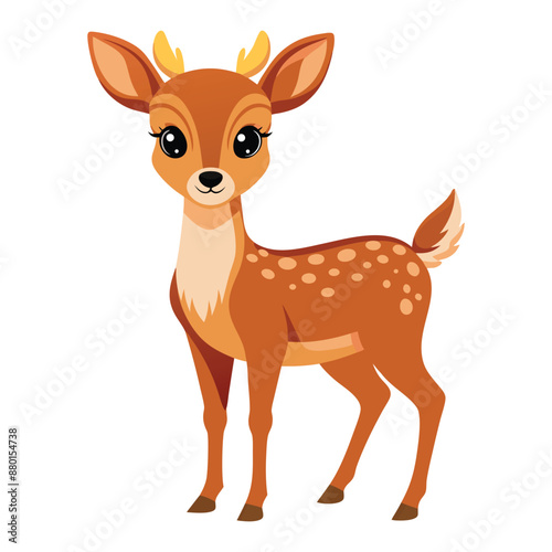 Illustration of Cute Deer Isolated photo