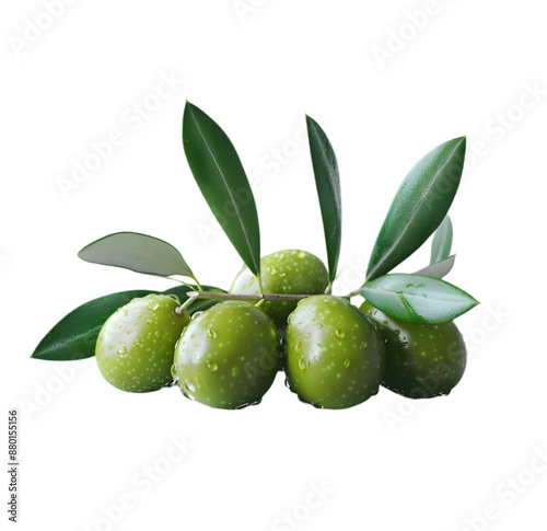Wallpaper Mural Green Olives isolated on Transparent background.  Torontodigital.ca