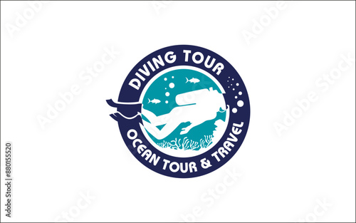 Illustration graphic vector of scuba diving logo design template