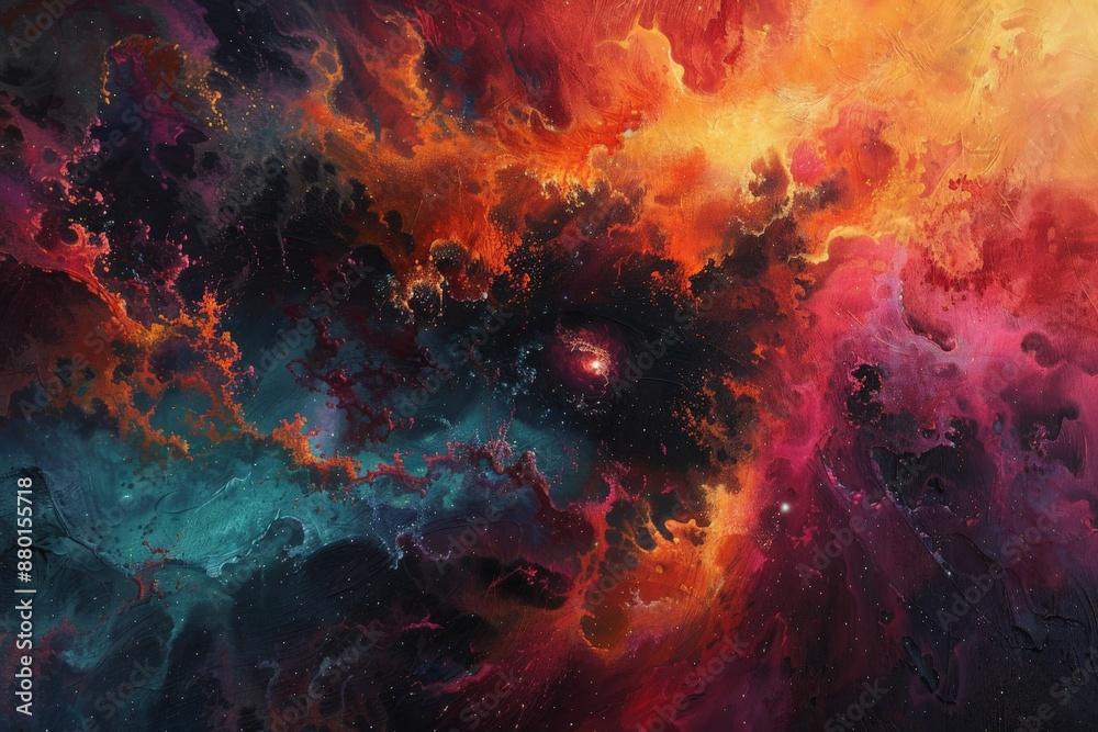 Cosmic Nebula Abstract Art. Cosmic Nebula Abstract Art.