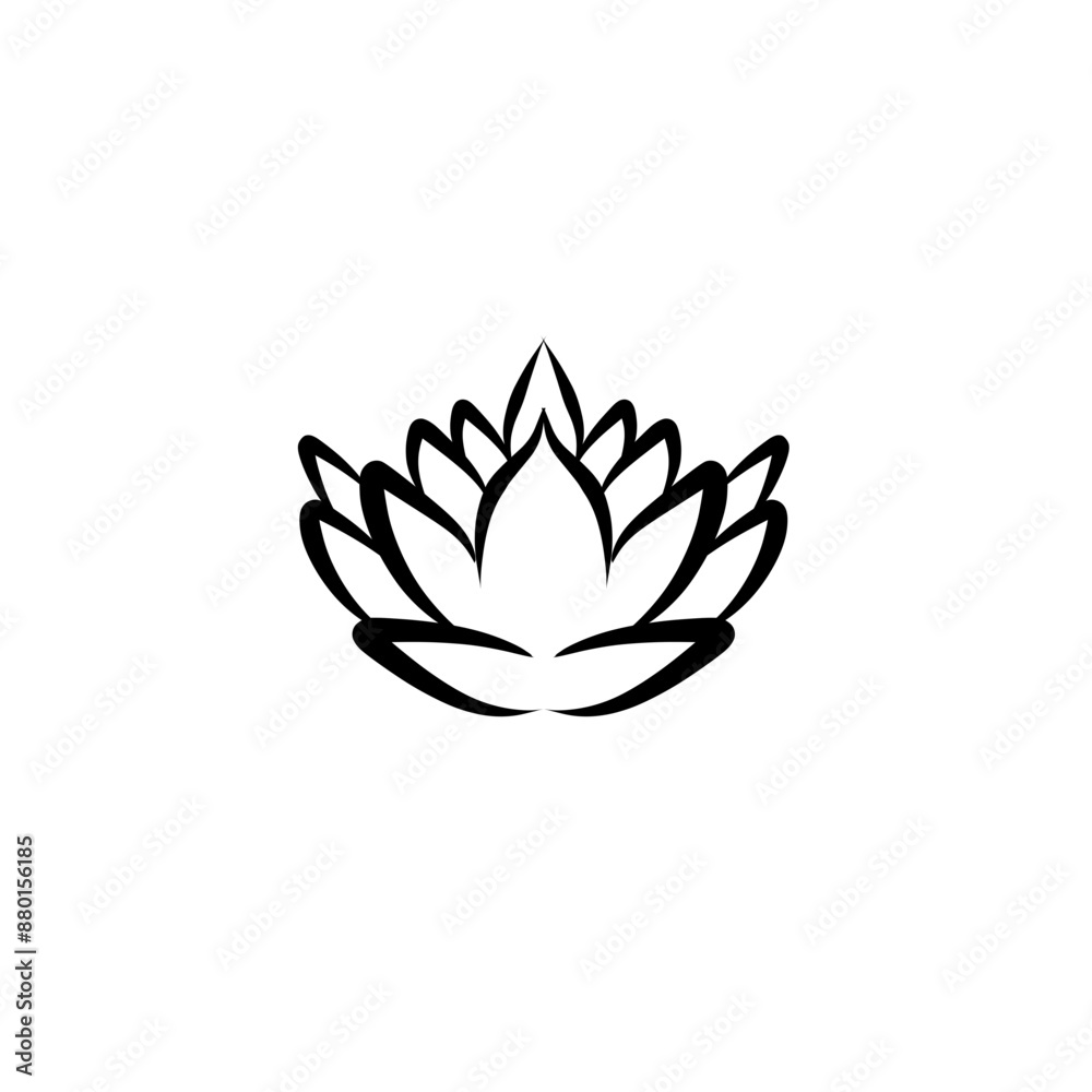 Fototapeta premium lotus logo icon
