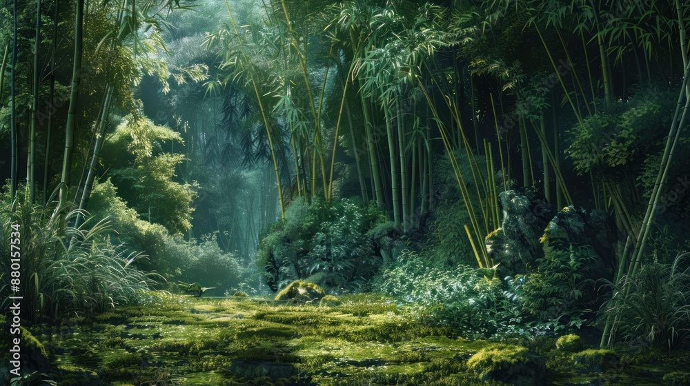 Obraz premium Tranquil Bamboo Forest