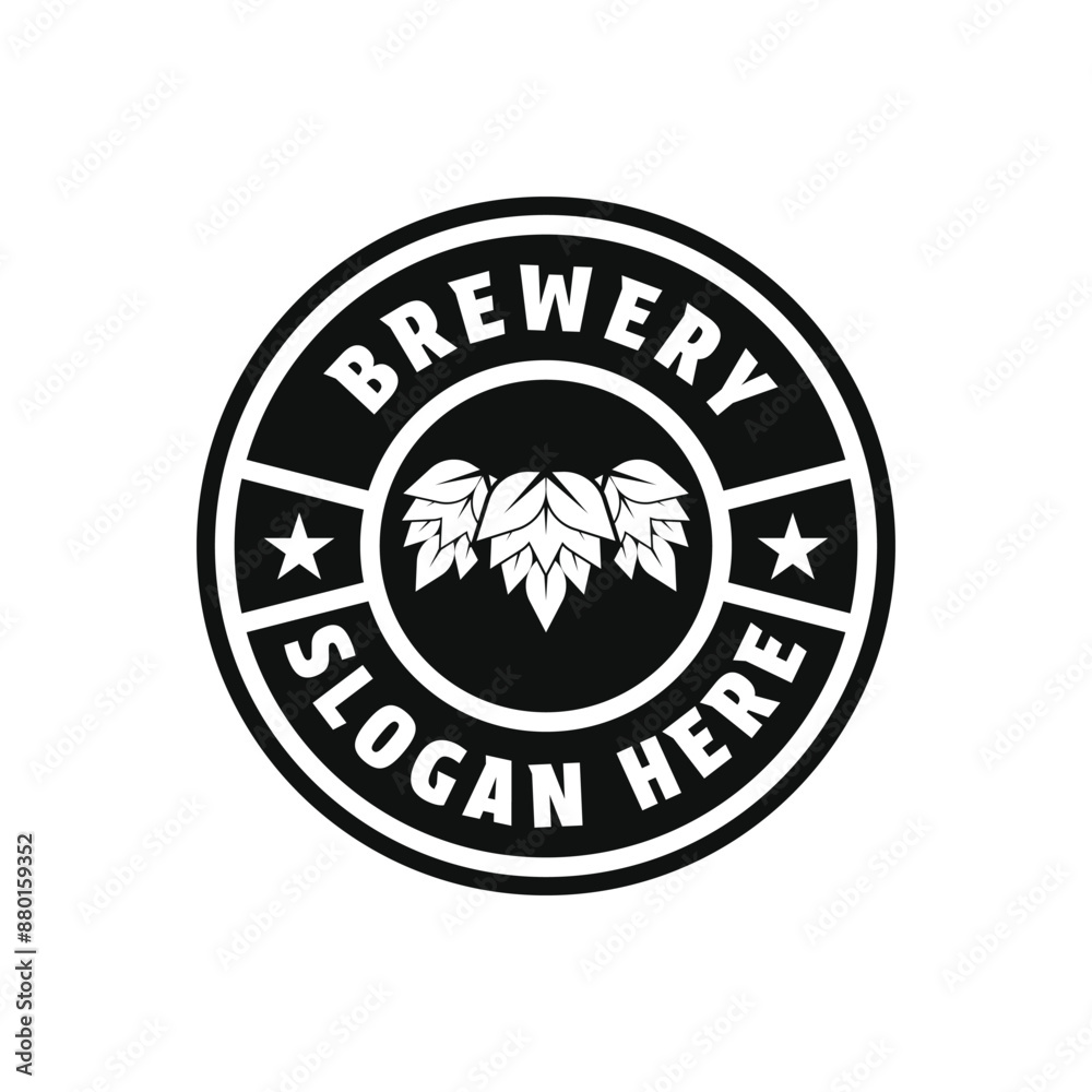 Fototapeta premium brewery logo design concept vintage retro stamp
