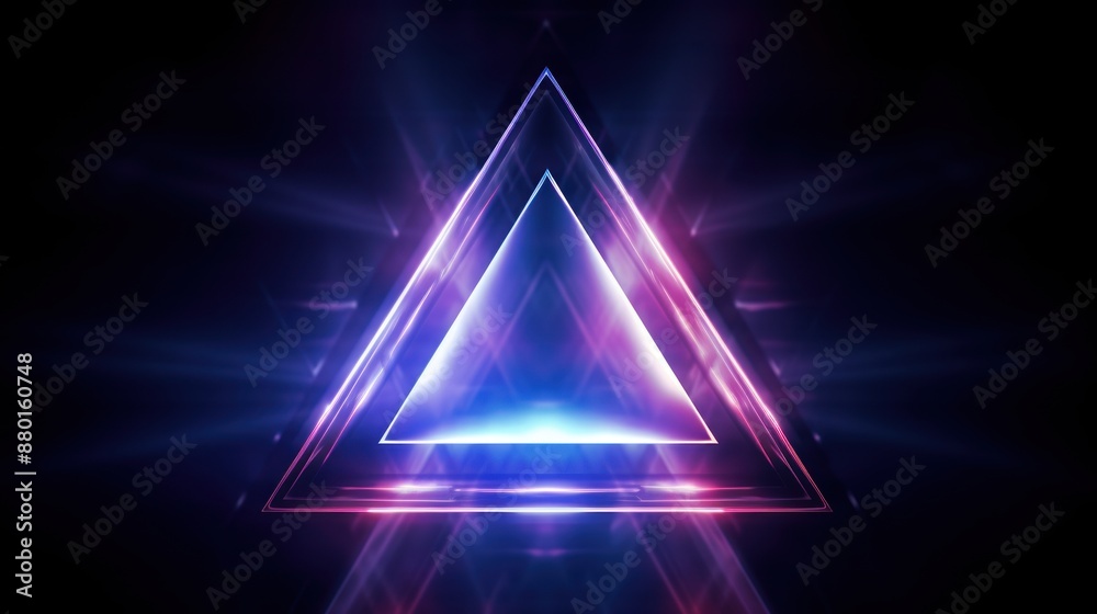 Multi-layered triangle neon loop, Multi-layered triangle neon loop,