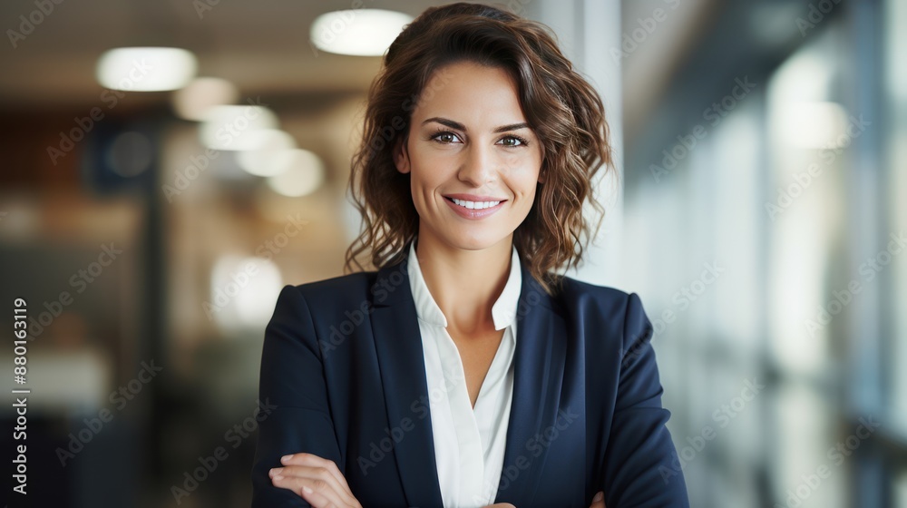 businesswoman smiling at the camera 