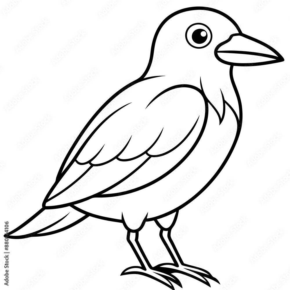 illustration of a bird vector line art illustration of a bird vector line art