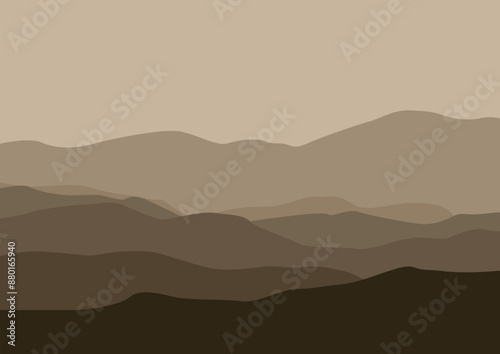 nature mountains landscape illustration design.