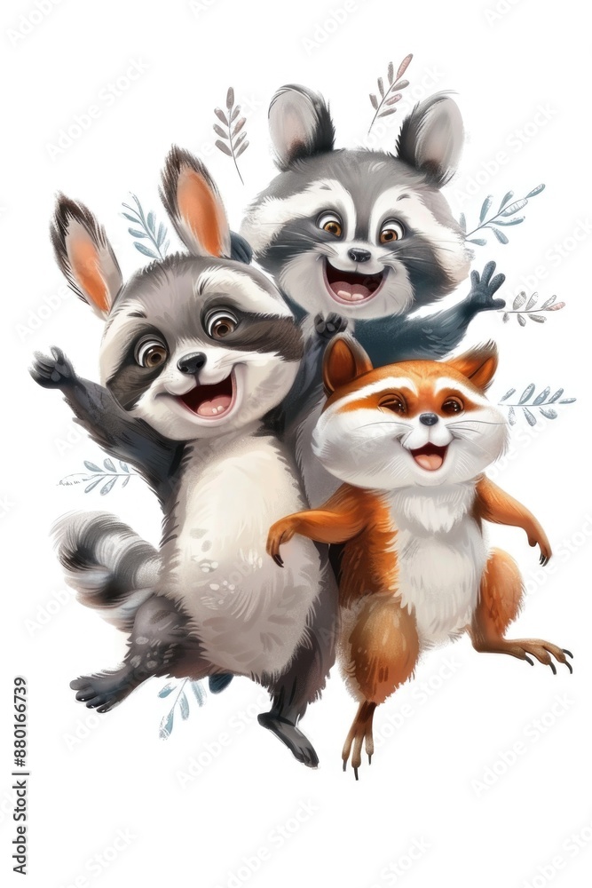 Raccoon Group Portrait Raccoon Group Portrait