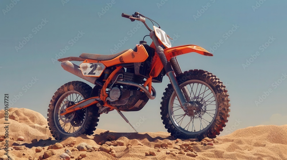 8 USA dirt bike flat design bird's-eye view off-road theme 3D render Complementary Color Scheme 8 USA dirt bike flat design bird's-eye view off-road theme 3D render Complementary Color Scheme