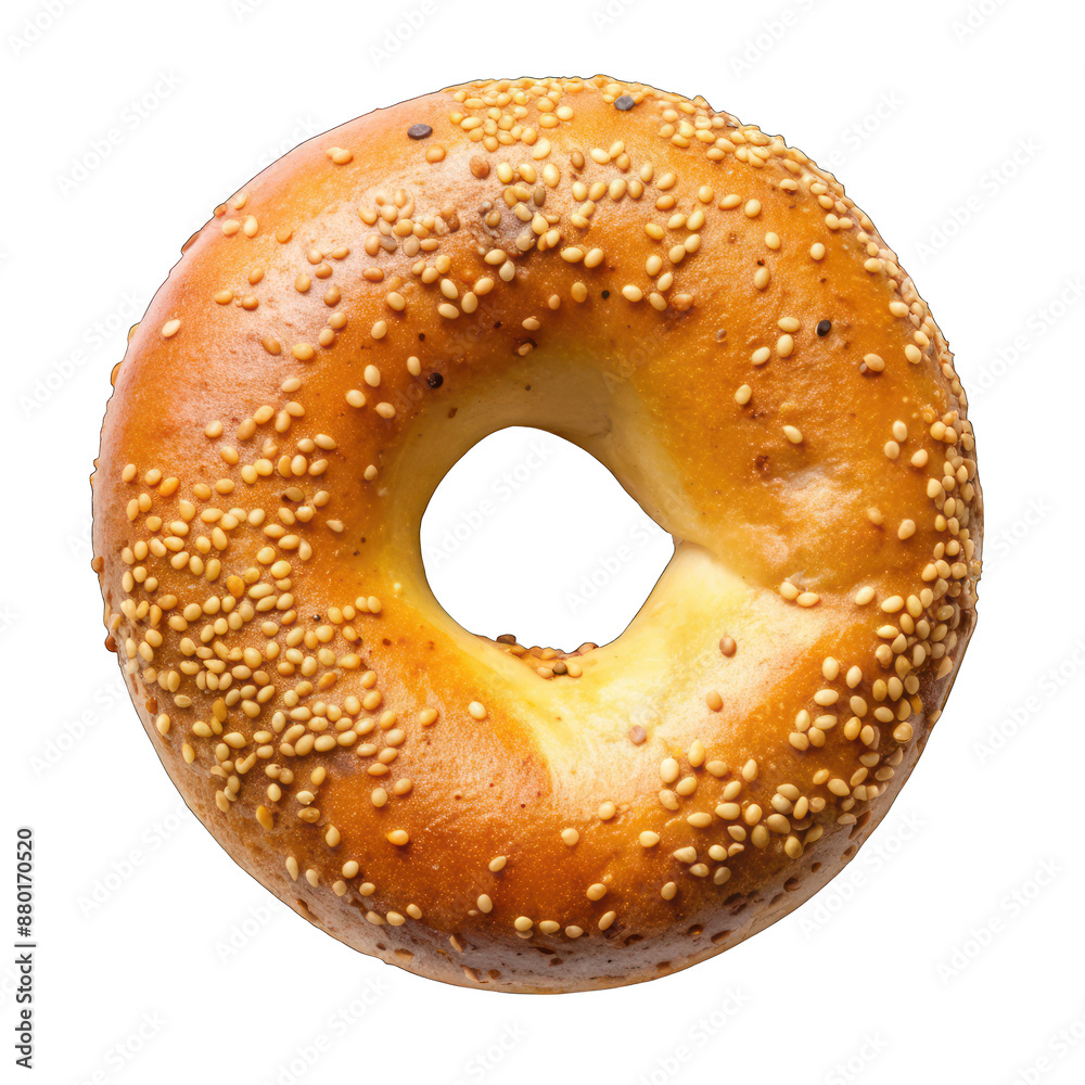 Fresh bagel top view isolated on transparent background Fresh bagel top view isolated on transparent background