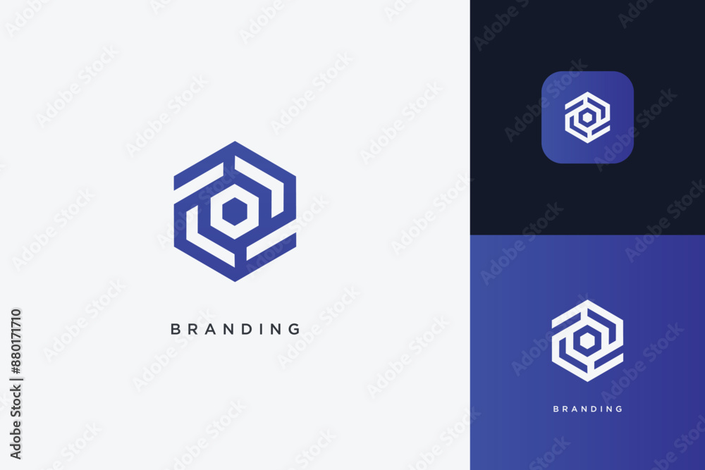 Hexagon Digital Multimedia Brand Logo Hexagon Digital Multimedia Brand Logo