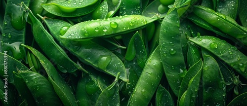 A vibrant photo of freshly picked sugar snap peas