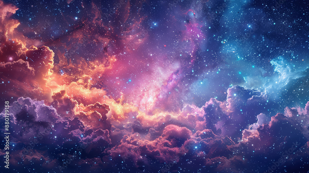 Naklejka premium Galaxy background