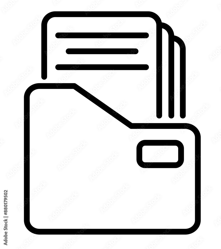 File and document dossier icon. SVG file.