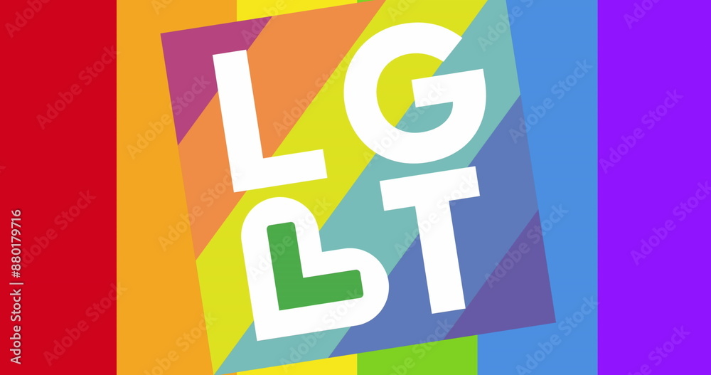 Image of lgbt text over rainbow background Image of lgbt text over rainbow background