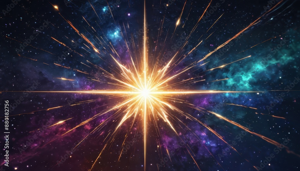 Fototapeta premium Bright Starburst in Space.