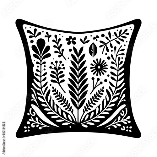 Pillow silhouette vector