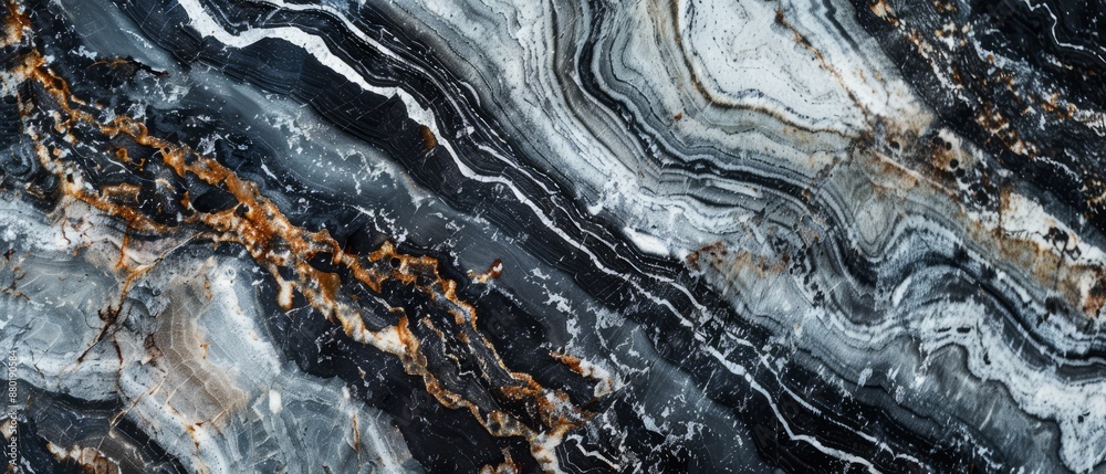 Panoramic close-up, high detail scan of patterned marble texture, Generative AI Panoramic close-up, high detail scan of patterned marble texture, Generative AI