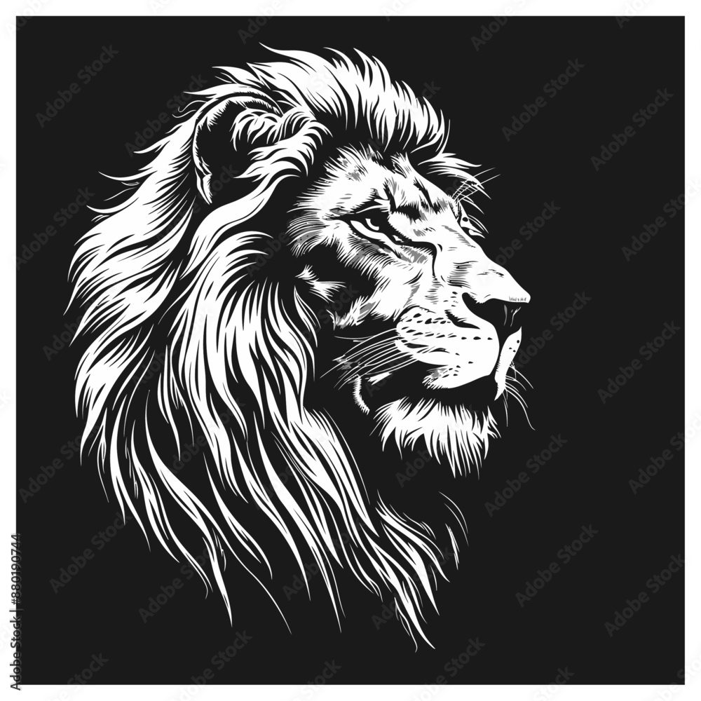 Fototapeta premium Lion head vector illustration