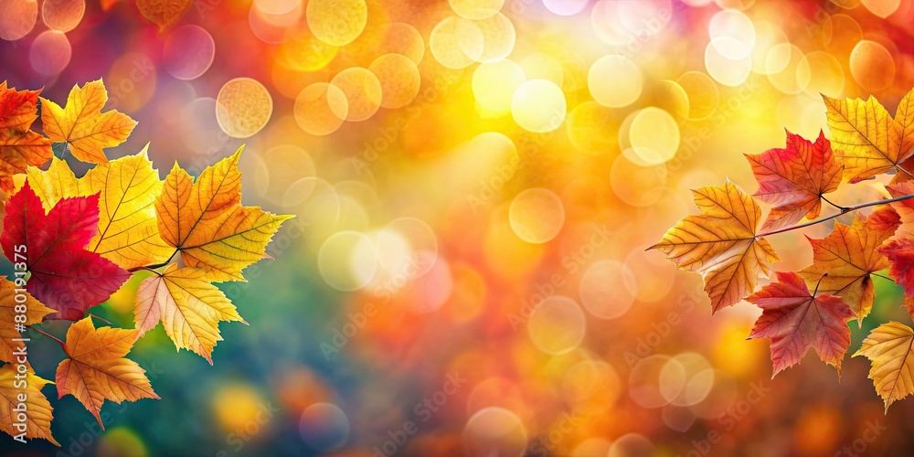 Vibrant autumn leaves with soft bokeh effect in the background, fall, foliage, colorful, seasonal, nature, leaves, bokeh Vibrant autumn leaves with soft bokeh effect in the background, fall, foliage, colorful, seasonal, nature, leaves, bokeh
