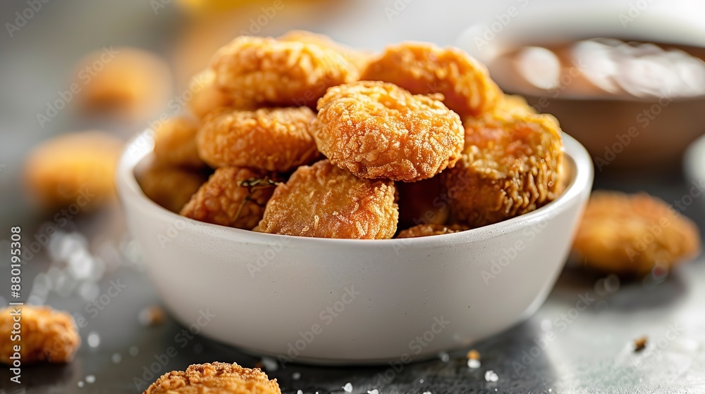 Chicken nuggets on a white background Chicken nuggets on a white background