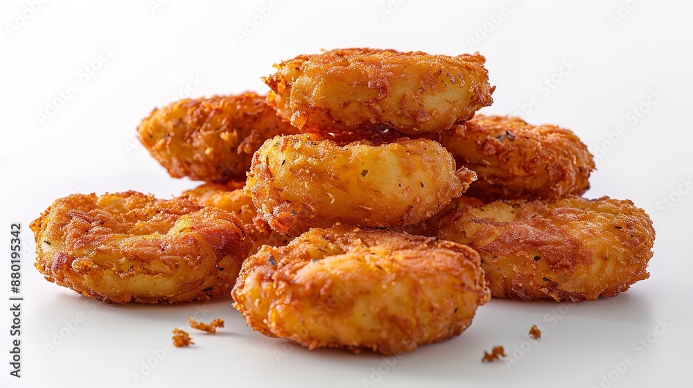 Chicken nuggets on a white background Chicken nuggets on a white background