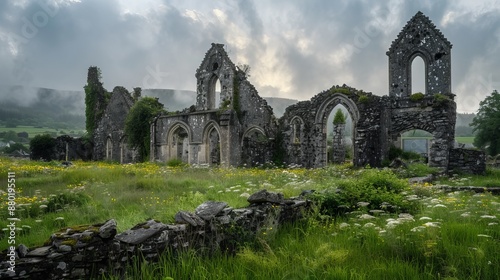 "The Annals of the Four Masters" and Donegal Abbey Ruins in Ireland