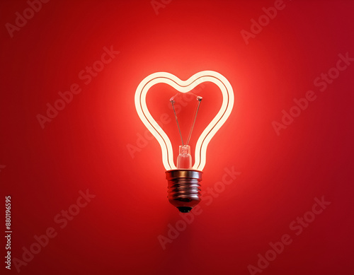 heart shaped bulb, light bulb heart, bulb with heart