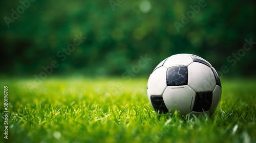 a football ball on grass