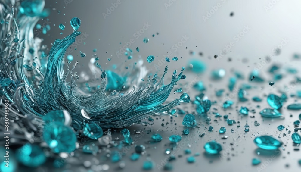 Abstract Blue Liquid Splash. Abstract Blue Liquid Splash.