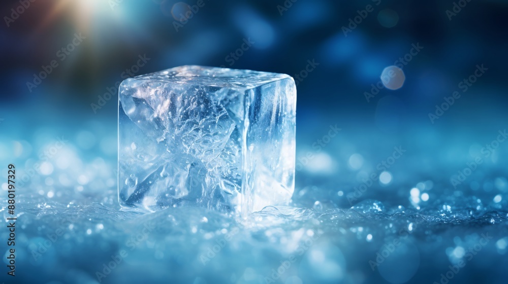 a close up of a ice cube a close up of a ice cube