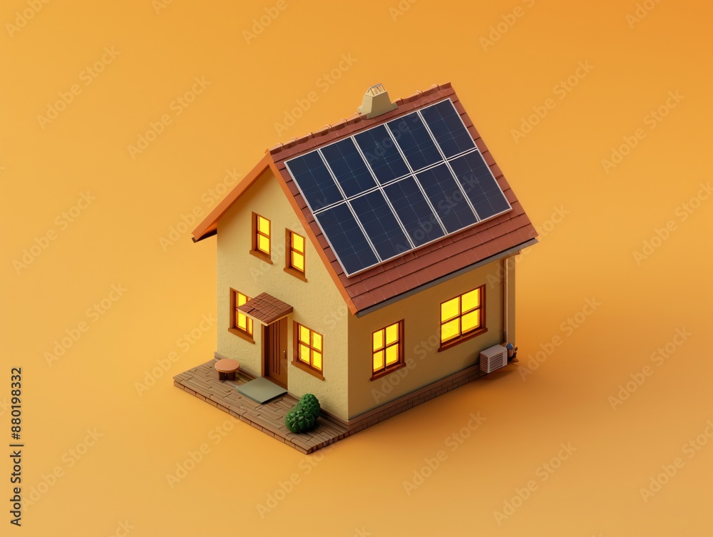 a house with solar panels on the roof
