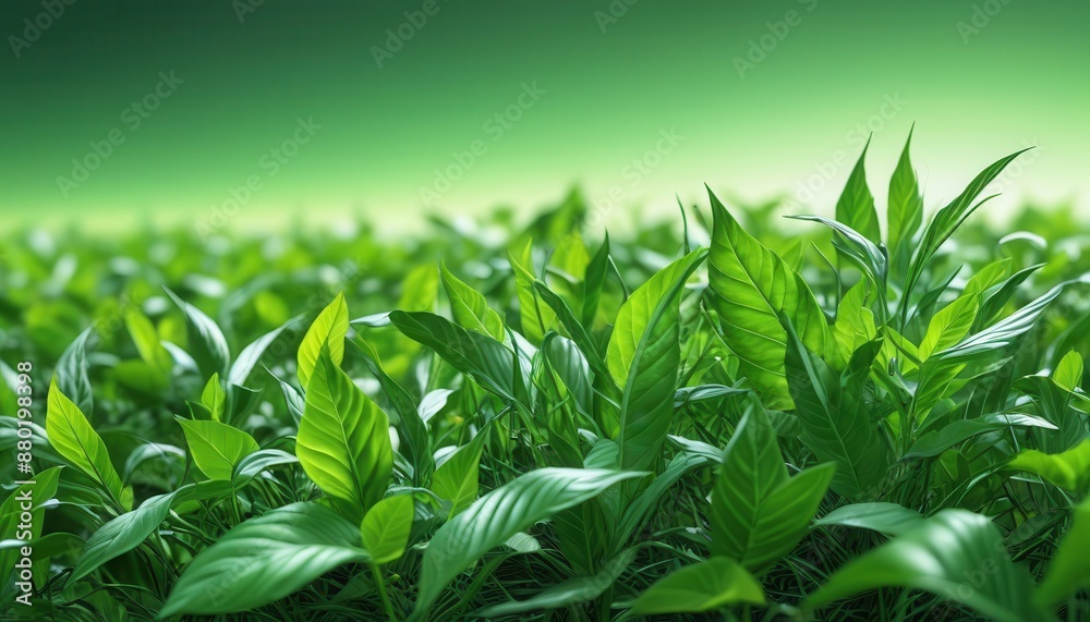 Fototapeta premium Lush Green Foliage Background.