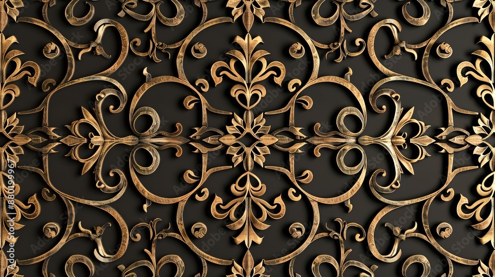 Fretwork pattern wallpaper
