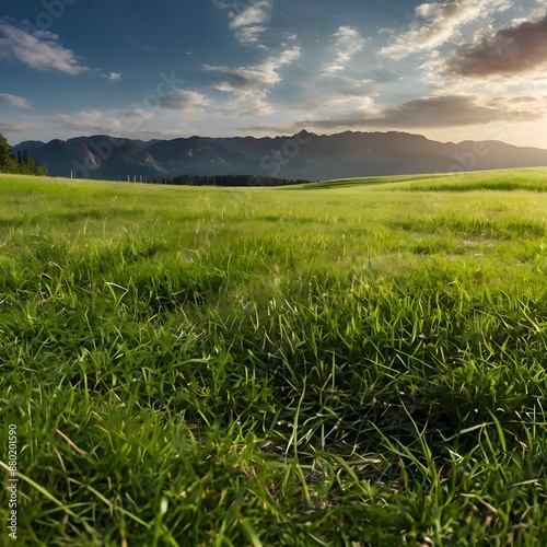 Landscape grass backgrounds panoramic. Generative AI 