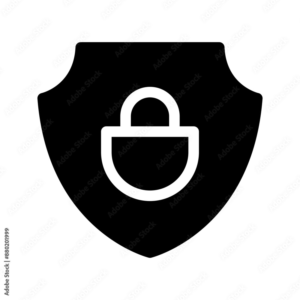 Shield Padlock Icon Vector Symbol Design Illustration Shield Padlock Icon Vector Symbol Design Illustration