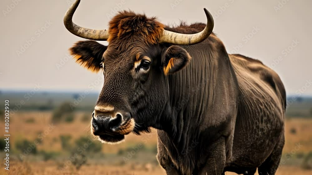 Majestic Bull in Natural Habitat Majestic Bull in Natural Habitat