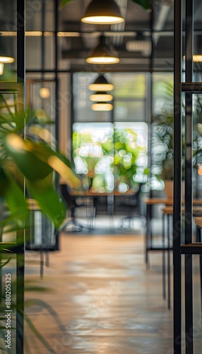 Blurred modern office interior background