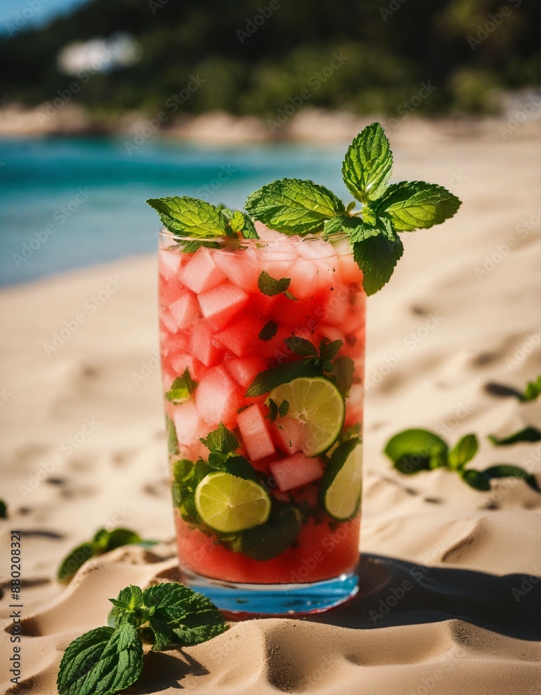 mojito cocktail on the beach mojito cocktail on the beach