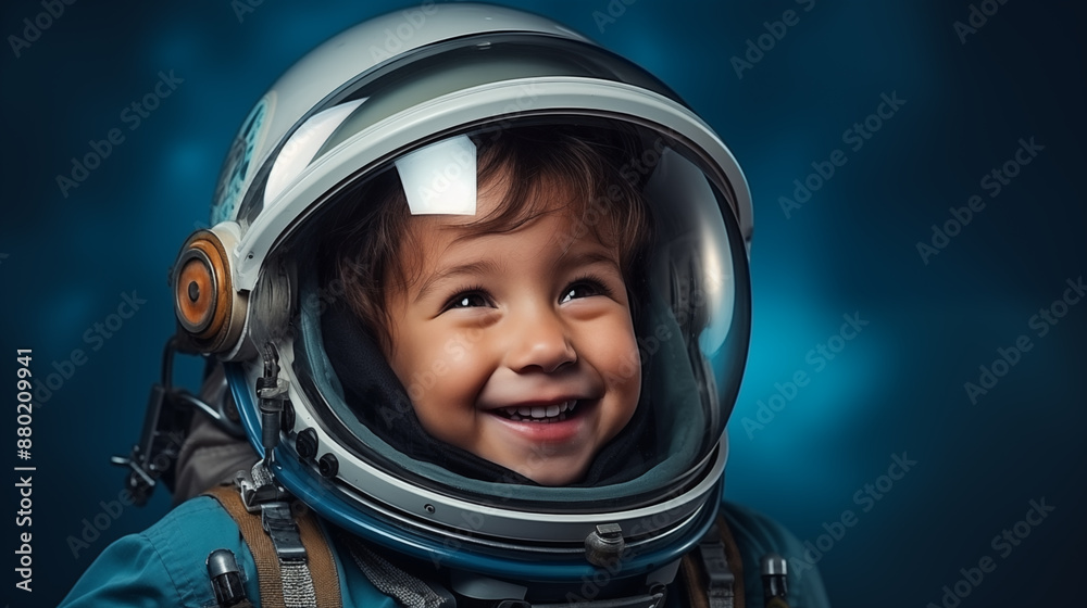 Little boy wearing an astronaut suit Little boy wearing an astronaut suit