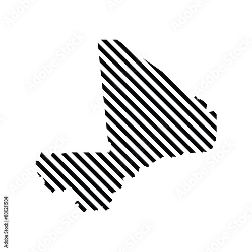 Mali country map icon