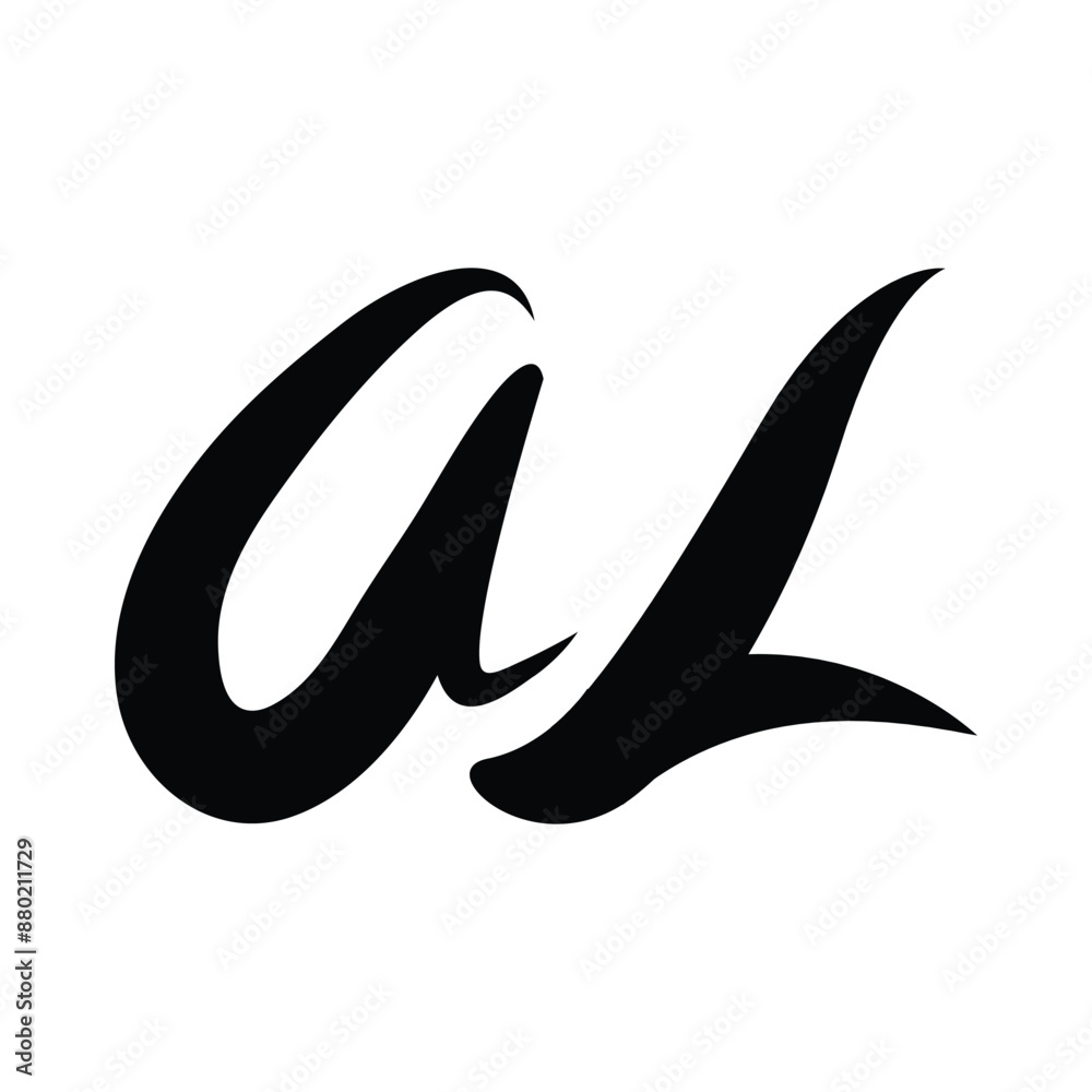 Obraz premium letter al logo icon vector